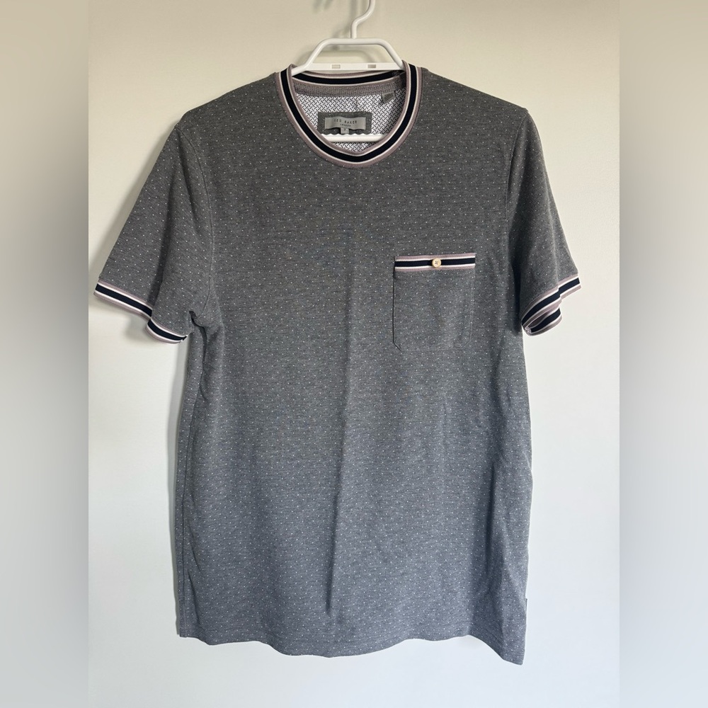 Ted Baker Gray Short Sleeve Tee with Pocket